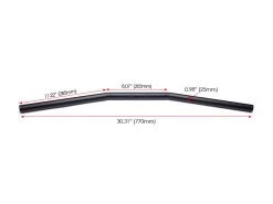 1" X 770mm Drag Bar Flat Black