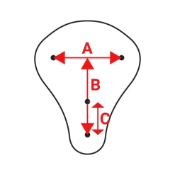 14x12.5" Fitzz Custom Large Solo Seat Black Flame