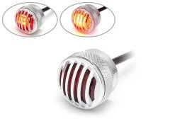 1.65" Chrome Flush Mount Prison Grid LED Stop / Taillight -Motoronderdelen Winkel 165 chrome flush mount prison grid led stop tailli 3