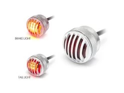 1.65" Chrome Flush Mount Prison Grid LED Stop / Taillight -Motoronderdelen Winkel 165 chrome flush mount prison grid led stop tailli 5