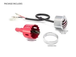 1.65" Chrome Flush Mount Prison Grid LED Stop / Taillight -Motoronderdelen Winkel 165 chrome flush mount prison grid led stop tailli 7