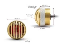 1.65" Solid Brass Mini Flush Mount CNC Machined Prison Grill LED Stop / Tail Light -Motoronderdelen Winkel 165 solid brass mini flush mount cnc machined pris 4