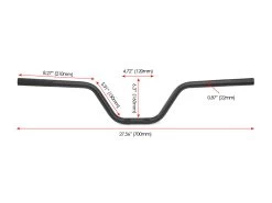 Highway Hawk 1 "Drag Handlebar Black 90 X 12 CM For Harley Davidson -Motoronderdelen Winkel 22mm x 700mm aluminium ape bars black