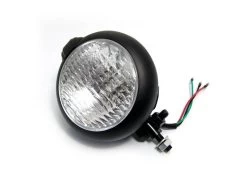 4.75 "Chopper Headlight" Bates Style "Black -Motoronderdelen Winkel 475 chopper headlight bates style black 4