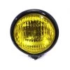 4.75" Chopper Headlight "Bates Style" Black & Yellow