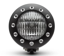 5" Black Aluminium Drilled Headlight