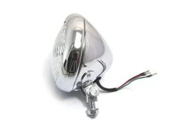5.75" Bates Style Chrome Headlight With Bottom Mount