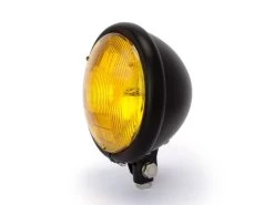 5,75" Yellow Bates Style Headlight Bottom Mount Black