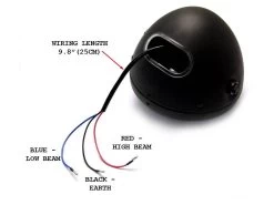 6.75" Steampunk Chopper Matte Black Headlight -Motoronderdelen Winkel 675 steampunk chopper matte black headlight 8