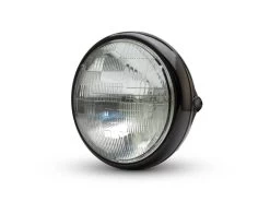 7" Gloss Black Shorty Metal Headlight - 12v / 55w Sealed Beam -Motoronderdelen Winkel 7 gloss black shorty metal headlight 12v 55w seale 8