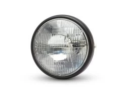 7" Matte Black Shorty Metal Headlight - 12v / 55w Sealed Beam -Motoronderdelen Winkel 7 matte black shorty metal headlight 12v 55w seale 4