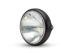 7" Matte Black Shorty Metal Headlight - 12v / 55w Sealed Beam -Motoronderdelen Winkel 7 matte black shorty metal headlight 12v 55w seale 8