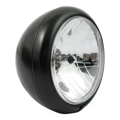 7 "Oldskool Chopper Headlight Matt Black