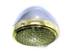 7" Scrambler Headlight Brass & Chrome Extra Large -Motoronderdelen Winkel 7 scrambler headlight brass chrome extra large 3