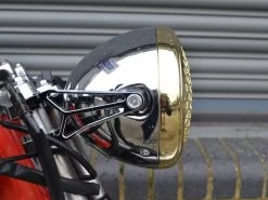 7" Scrambler Headlight Brass & Chrome Extra Large -Motoronderdelen Winkel 7 scrambler headlight brass chrome extra large 7