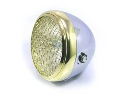7" Scrambler Headlight Brass & Chrome Extra Large -Motoronderdelen Winkel 7 scrambler headlight brass chrome extra large 9