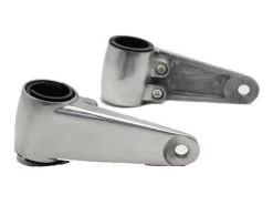 Shin Yo Pair Of 38 - 42mm Headlight Brackets Chrome -Motoronderdelen Winkel aluminium headlight brackets 41 35 39mm