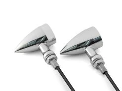 "Aviator" Classic Chrome Alumnium Turn Signal Set -Motoronderdelen Winkel aviator classic chrome alumnium turn signal set 12