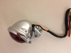 Bates Style LED Red / Chrome Chopper Taillight -Motoronderdelen Winkel bates style led red chrome chopper taillight 2