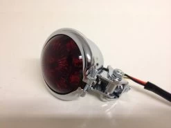 Bates Style LED Red / Chrome Chopper Taillight -Motoronderdelen Winkel bates style led red chrome chopper taillight 8