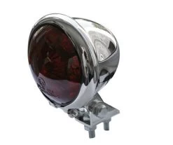 Bates Style LED Red / Chrome Chopper Taillight -Motoronderdelen Winkel bates style led red chrome chopper taillight 9
