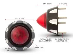 Beehive CNC Brake / Rear Light Black -Motoronderdelen Winkel beehive cnc brake rear light black 6