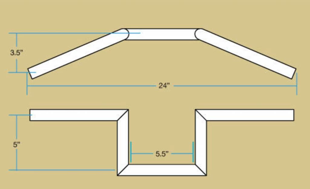 Biltwell 7/8" - 22MM ZED Handlebar Chrome 4 Biltwell 7/8" - 22MM ZED Handlebar Chrome - Afbeelding 2