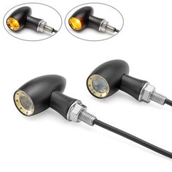 Black / Brass Mini LED Turn Signals Type "Ladz" 19 Black / Brass Mini LED Turn Signals Type "Ladz" -Motoronderdelen Winkel black brass mini led turn signals type ladz 4