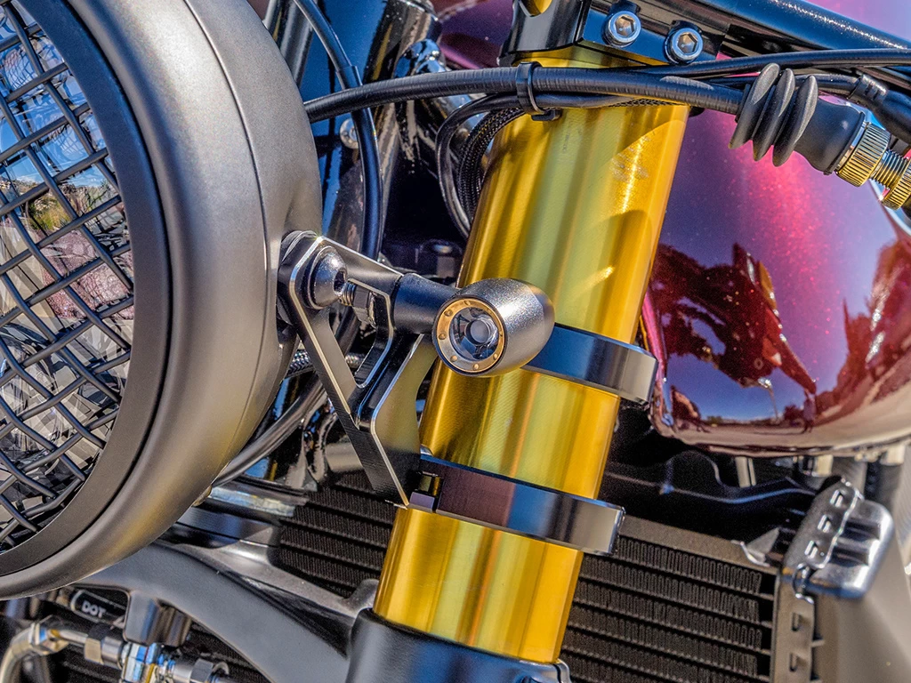 Black / Brass Mini LED Turn Signals Type "Ladz" 10 Black / Brass Mini LED Turn Signals Type "Ladz" - Afbeelding 8