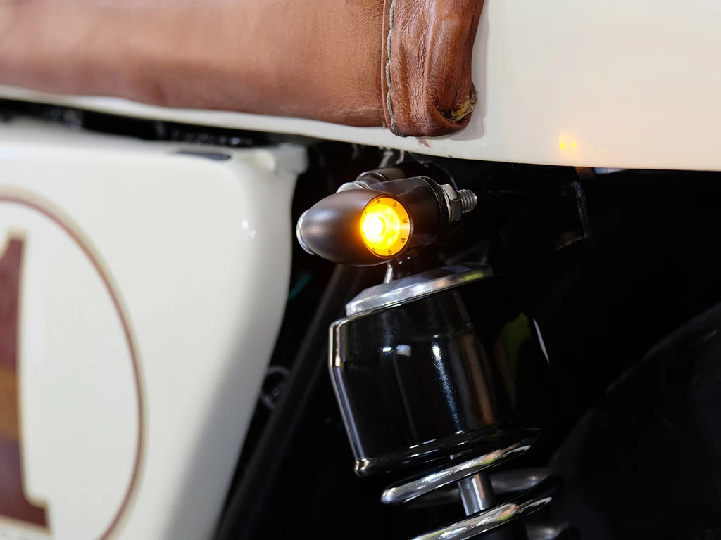 Black / Brass Mini LED Turn Signals Type "Ladz" 3 Black / Brass Mini LED Turn Signals Type "Ladz"