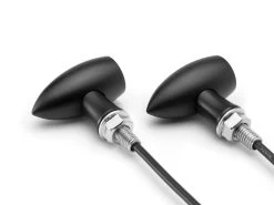 Black / Chrome Mini LED Turn Signals Type "Ladz" -Motoronderdelen Winkel black chrome mini led turn signals type ladz 4