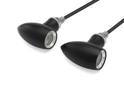 Black / Chrome Mini LED Turn Signals Type "Ladz" -Motoronderdelen Winkel black chrome mini led turn signals type ladz 5