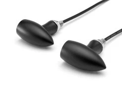 Black / Chrome Mini LED Turn Signals Type "Ladz" -Motoronderdelen Winkel black chrome mini led turn signals type ladz 6