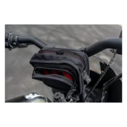 Burly Voyager Handlebar Bag Cordura - Black -Motoronderdelen Winkel burly voyager handlebar bag cordura black 2