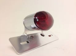 Cat Eye Chrome Tail Light With Plate Holder