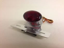 Cat Eye Chrome Tail Light With Plate Holder -Motoronderdelen Winkel cat eye chrome tail light with plate holder 3