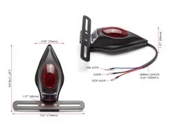 Chrome Alloy Tombstone LED Stop Tail Light -Motoronderdelen Winkel chrome alloy tombstone led stop tail light 8