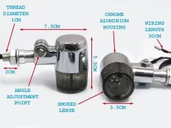 Chrome Classic Barrel Led Turn Signals -Motoronderdelen Winkel chrome classic barrel led turn signals 3