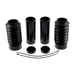Cult-Werk Turn Signal Bracket Set Front - Black -Motoronderdelen Winkel cult werk 6 piece fork tube cover kit gloss black