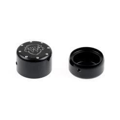 Cult-Werk 2-Piece Fork Tube Cap Bolt Cover Kit Logo 14 Cult-Werk 2-Piece Fork Tube Cap Bolt Cover Kit Logo -Motoronderdelen Winkel cult werk rear axle cover kit logo gloss black