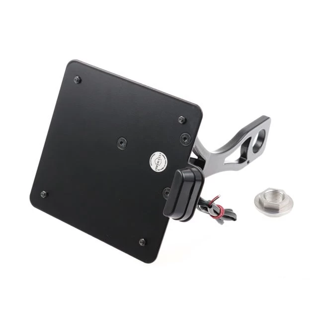 Cult-Werk Side Mount License Plate Bracket - Black 180x200 18-20 Softail 5 Cult-Werk Side Mount License Plate Bracket - Black 180x200 18-20 Softail - Afbeelding 3