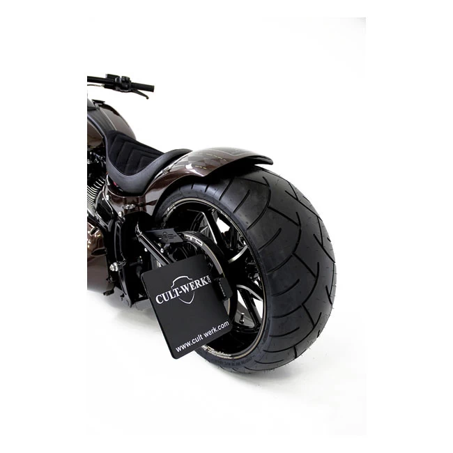 Cult-Werk Side Mount License Plate Bracket Black - (Germany) | 13-17 FXSB Breakout 4 Cult-Werk Side Mount License Plate Bracket Black - (Germany) | 13-17 FXSB Breakout - Afbeelding 2