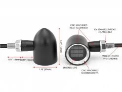 DERBY Black + Natural CNC Machined Classic Mini LED Indicators -Motoronderdelen Winkel derby black natural cnc machined classic mini led 14