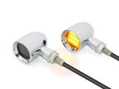 Kellermann Bullet Atto Dark LED-indicator Smoke Lens -Motoronderdelen Winkel derby chrome cnc machined classic mini led indicat 3