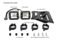 Double Stacked Square Streetfighter LED Headlight Set -Motoronderdelen Winkel double stacked square streetfighter led headlight 7