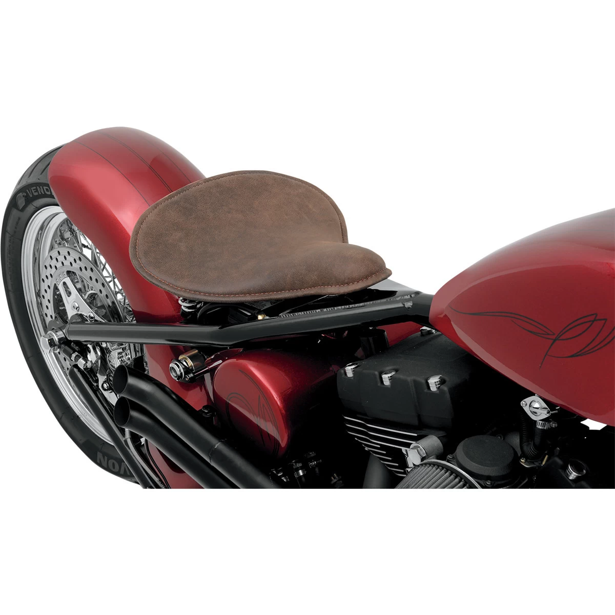 Drag Specialties Large Solo Seat - Distressed Leather Brown 6 Drag Specialties Large Solo Seat - Distressed Leather Brown - Afbeelding 5