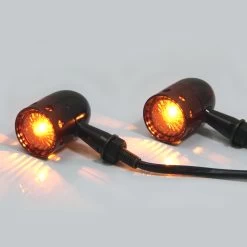 "Drilled" Aluminium Custom Turn Signals - Smoke Lens -Motoronderdelen Winkel drilled aluminium custom turn signals smoke lens 10