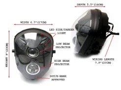 Dual Projector Headlight "Modern" -Motoronderdelen Winkel dual projector headlight modern 4