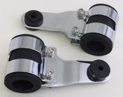 Shin Yo Pair Of 38 - 42mm Headlight Brackets Chrome -Motoronderdelen Winkel emgo chopper chrome headlight brackets 35 36mm