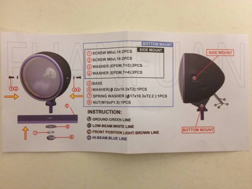 Highsider 5.75 "SKYLINE Headlight With LED Ring Halo 10 Highsider 5.75 "SKYLINE Headlight With LED Ring Halo - Afbeelding 8